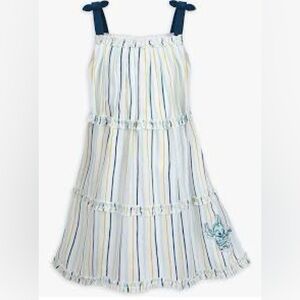 NWT Disney Store Girls Striped Stitch Summer Dress Size 10.
